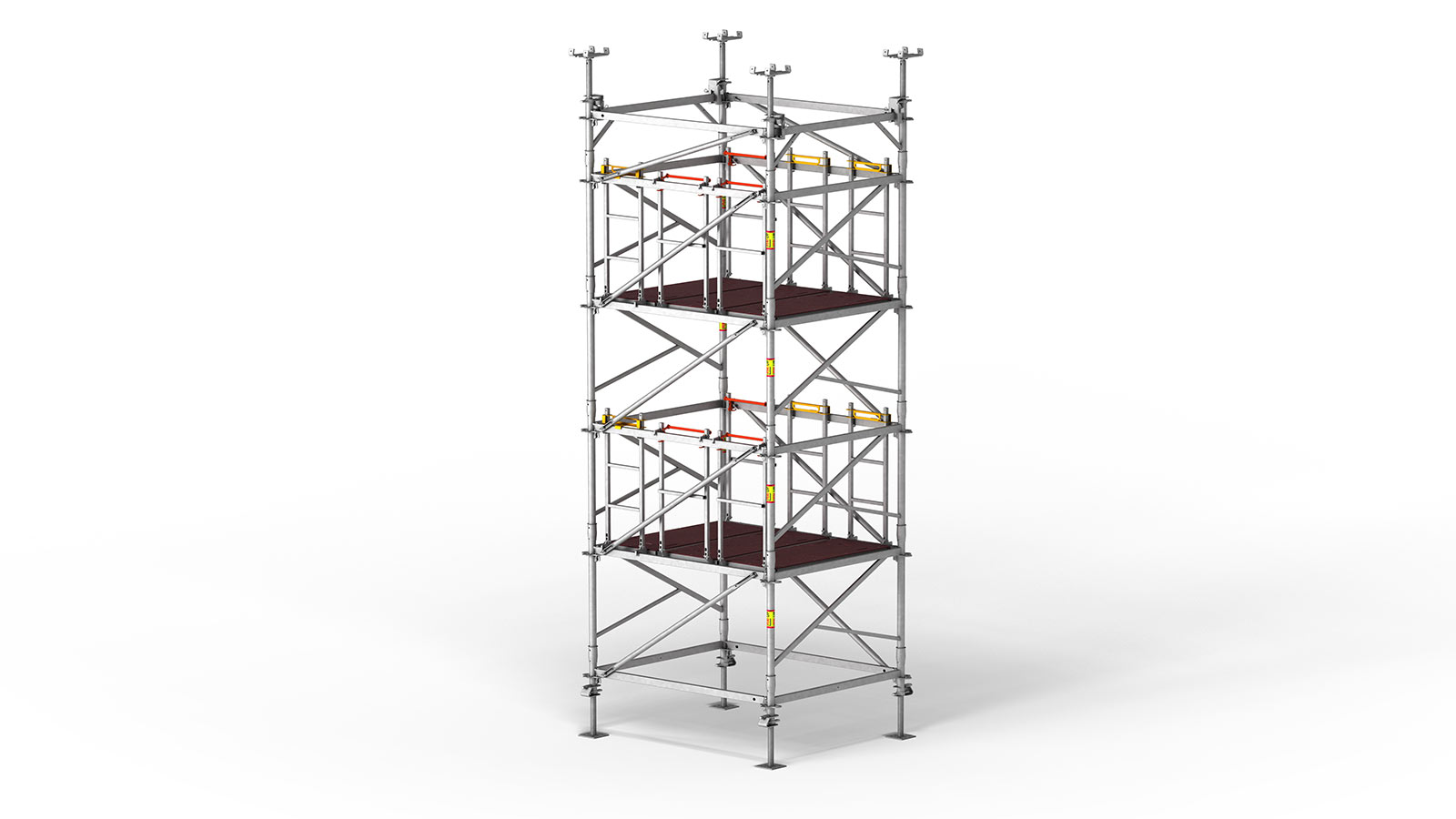 The assembly and working levels of the PERI UP Flex Shoring Tower MDS ensure safe working conditions at all times along with very convenient internal access.