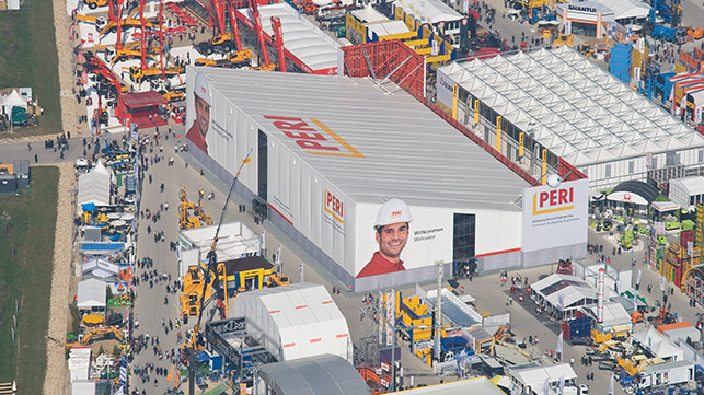 <p>bauma has turned into the world-leading trade fair for the construction equipment and machinery industry. PERI&amp;#39;s impressive exhibition hall has a floor space of more than 4,000 m&amp;sup2;.</p><br/>
